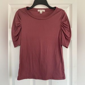 Pink Shirt with Frilly Shoulders